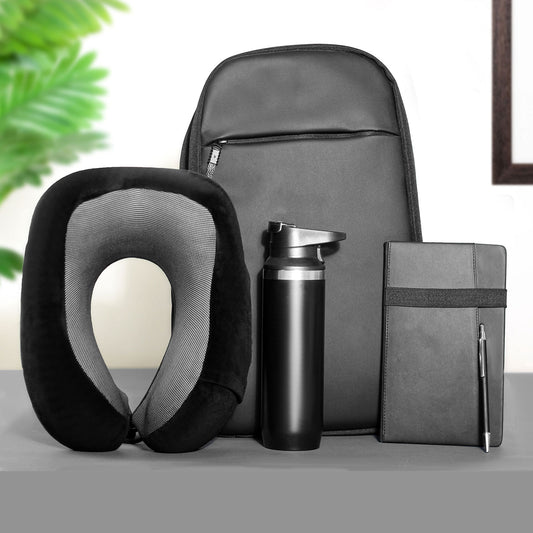 Premium Black Travel Business Set